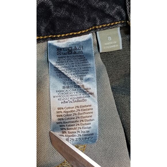 Michael Kors Women's Blue Mid-Rise Skinny Jeans Size 8 - Picture 6 of 14